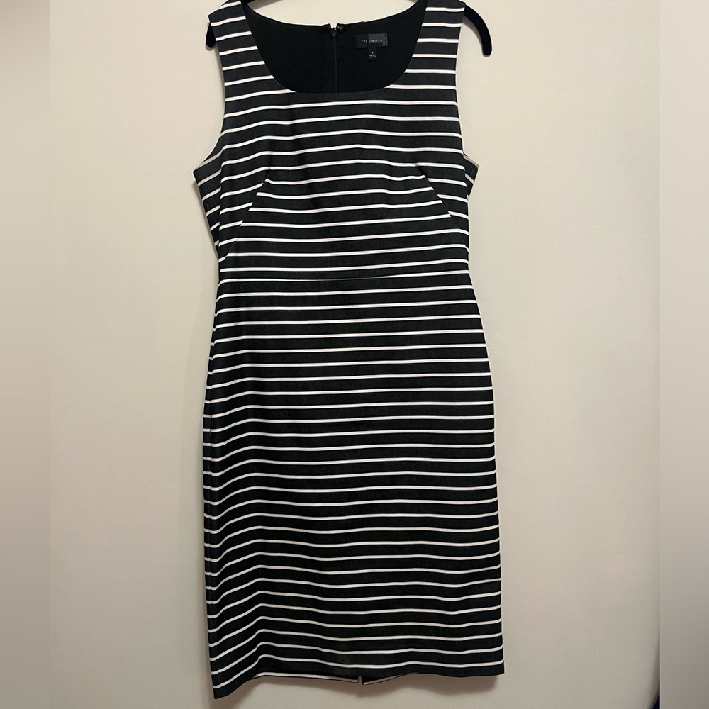 Navy & White Striped Dress